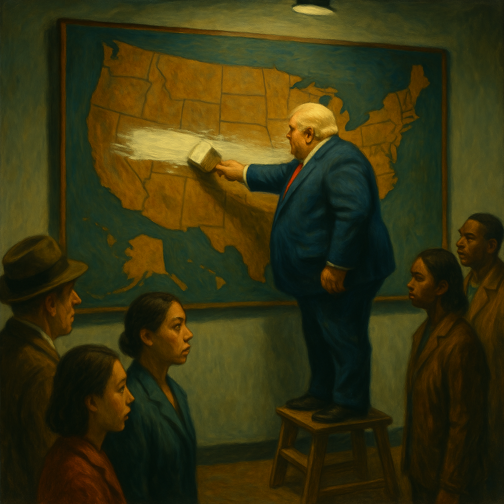 The U.S. Administration is whitewashing America.
(All images are AI generated.)